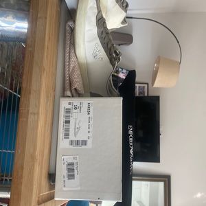 Size 10 x4x154 emporia Armani shoes color fog+bianco.